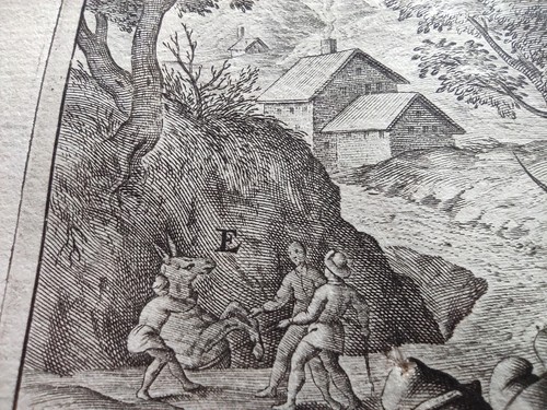 A man with dropsy is healed by Jesus, Passeri, A. Wierix, Stampa 1593 - Picture 8 of 10