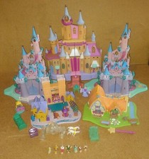 Vintage POLLY POCKET DISNEY playsets x 5 for spares by BlueBird, not complete
