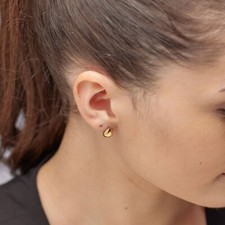 Orecchini a cerchio in ottone con barra in ottone / orecchini mobili