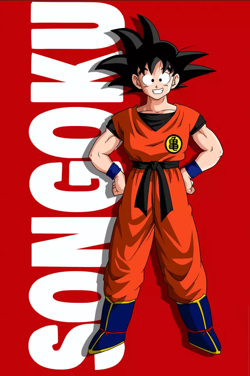 Dragonball Son Goku Mugshot Illustration Poster by CremisArt