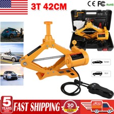 3 Ton Electric Scissor Car Hydraulic Floor Jack Lift 12v Dc Remote For Cars Suv