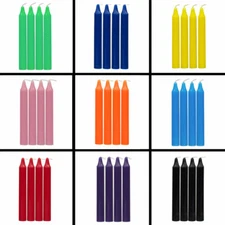 Spell Candles 4" Lot of 4 - Choose from 15 Colors! Mini Taper Chime Candle Magic