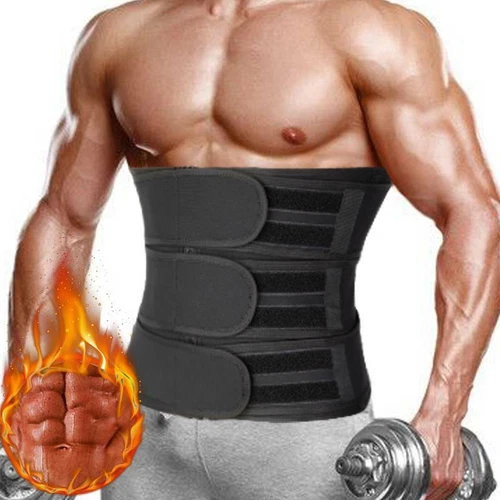 Corsés de entrenamiento de cintura para hombre de 3 correas entrenamiento Cincher adelgazante sauna moldeador corporal - Imagen 1 de 15