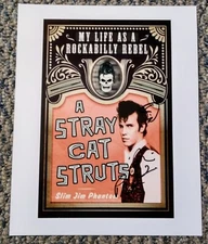 Slim Jim Phantom Stray Cats Autographed Signed 8x10 Photo