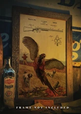 Vintage Shotgun Patent Art Print Pheasant Hunting Dogs Fishing Cabin Wall Decor