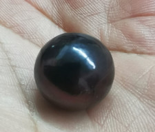 Huge 17mm natural south sea genuine dark black round loose pearl undrilled 1788