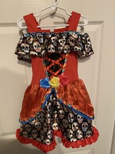 Sugar Skull Seniorita Day Of The Dead Costume Complete Child Size Small