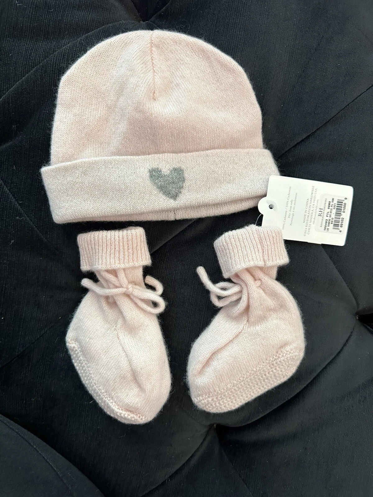 RH Baby And Child Baby Girl’s Pink Cashmere Hat And Booties