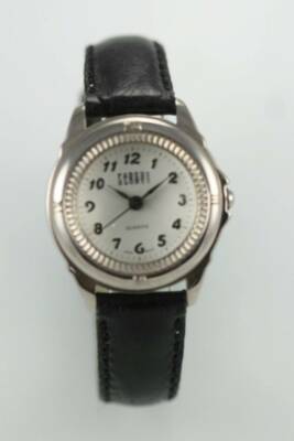 Faded Glory Damen Leder Edelstahl Wasserfest Quarz Batterie Armbanduhr Analog