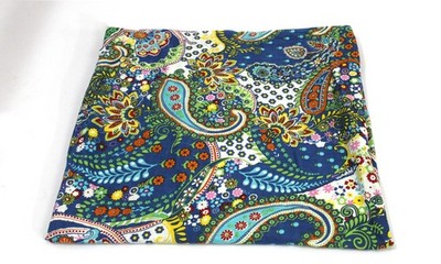 NO TARRIF CHARGES 100% Paisley Screen Printed 100% Cotton 15 Yard Fabric  ZK_344