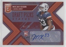 2018 Panini Elite Draft Picks Status Red Die-Cut 7/49 Micah Kiser #248 Auto 8sv