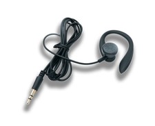SYSTEM-S Mono In Ear Kopfh&ouml;rer 115 cm AUX Klinke 3,5 mm Stecker mit Ohrhaken