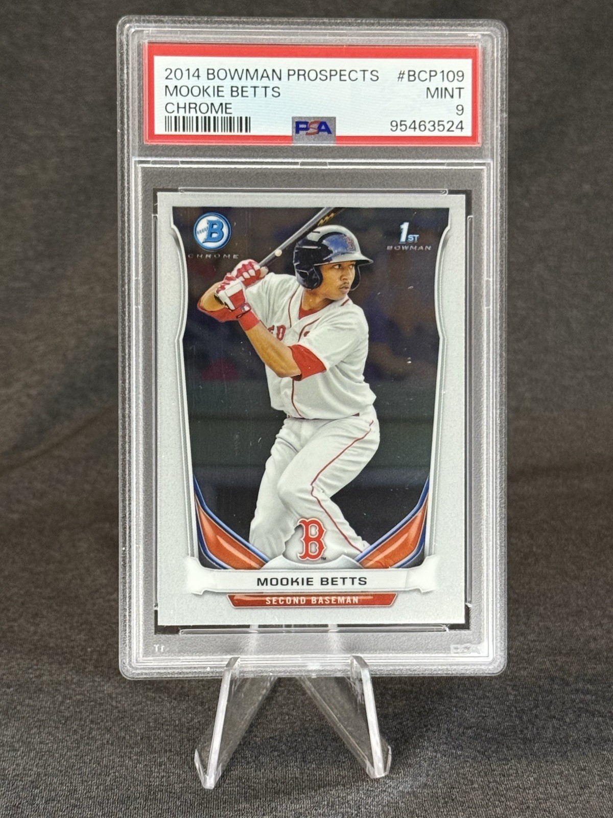 Mookie Betts 2014 Bowman Chrome Prospects #BCP109 RC PSA 9 Mint