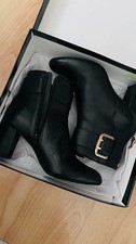 Women’s Dune London ‘Pier’ Black Leather Ankle Boots Size 7 - Brand New Unworn