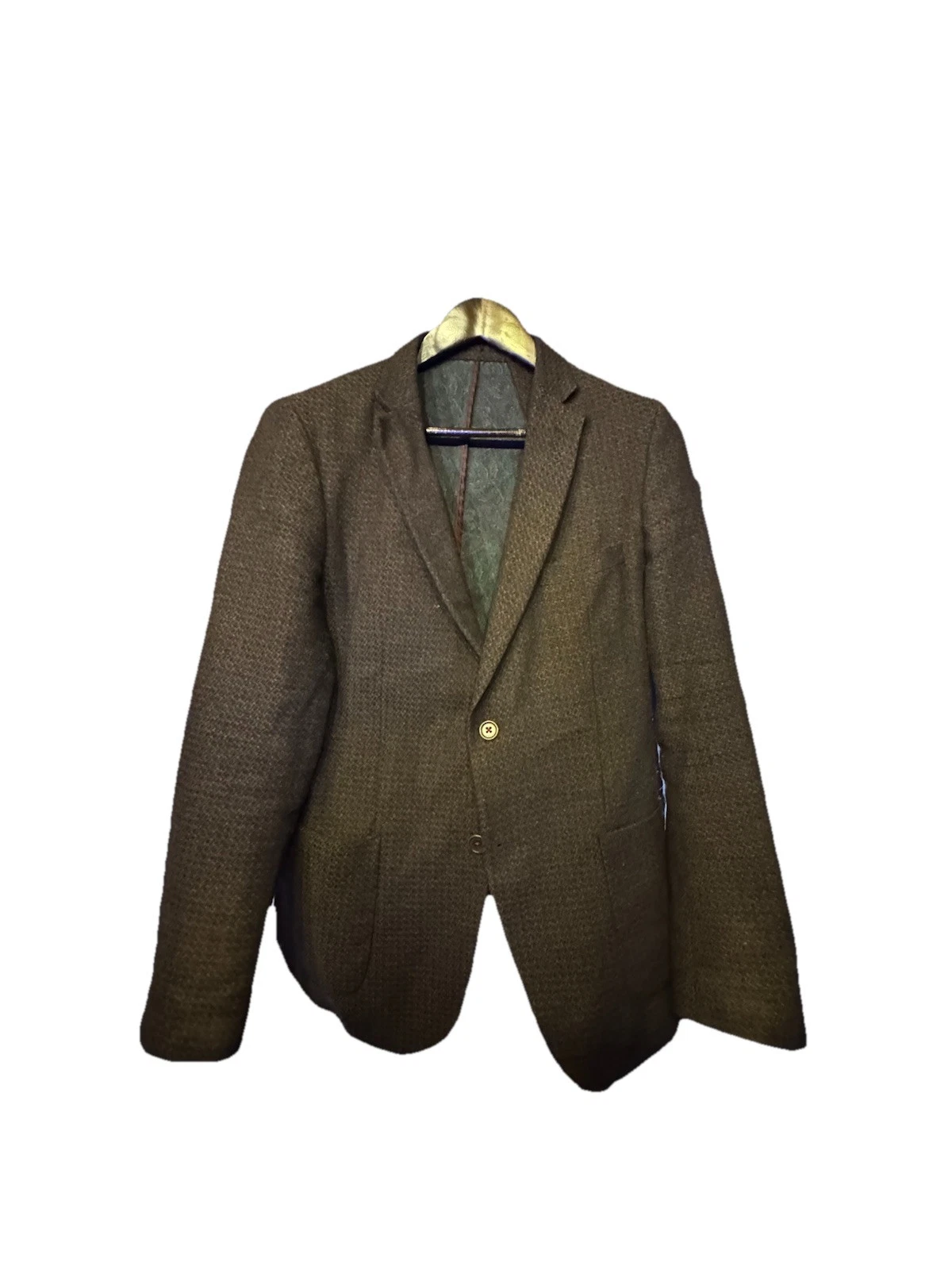 Steel & Jelly Mens Brown Wool Blazer 42R