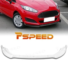 Painted White PP Front Bumper Spoiler Lip For 2014-2019 Ford Fiesta STP-Style