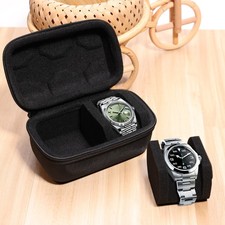 2 Slots Watch Bag Organizer Jewelry Watch Storage Box Holder Case for Men Travel