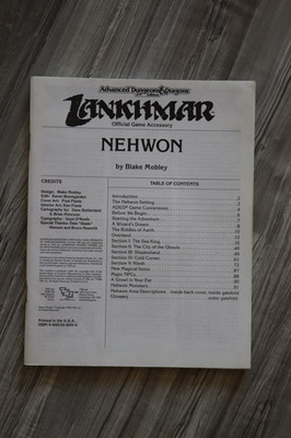 AD&D2, Lankhmar, Nehwon, LNA2, englisch, Einband fehlt, sehr guter Zustand