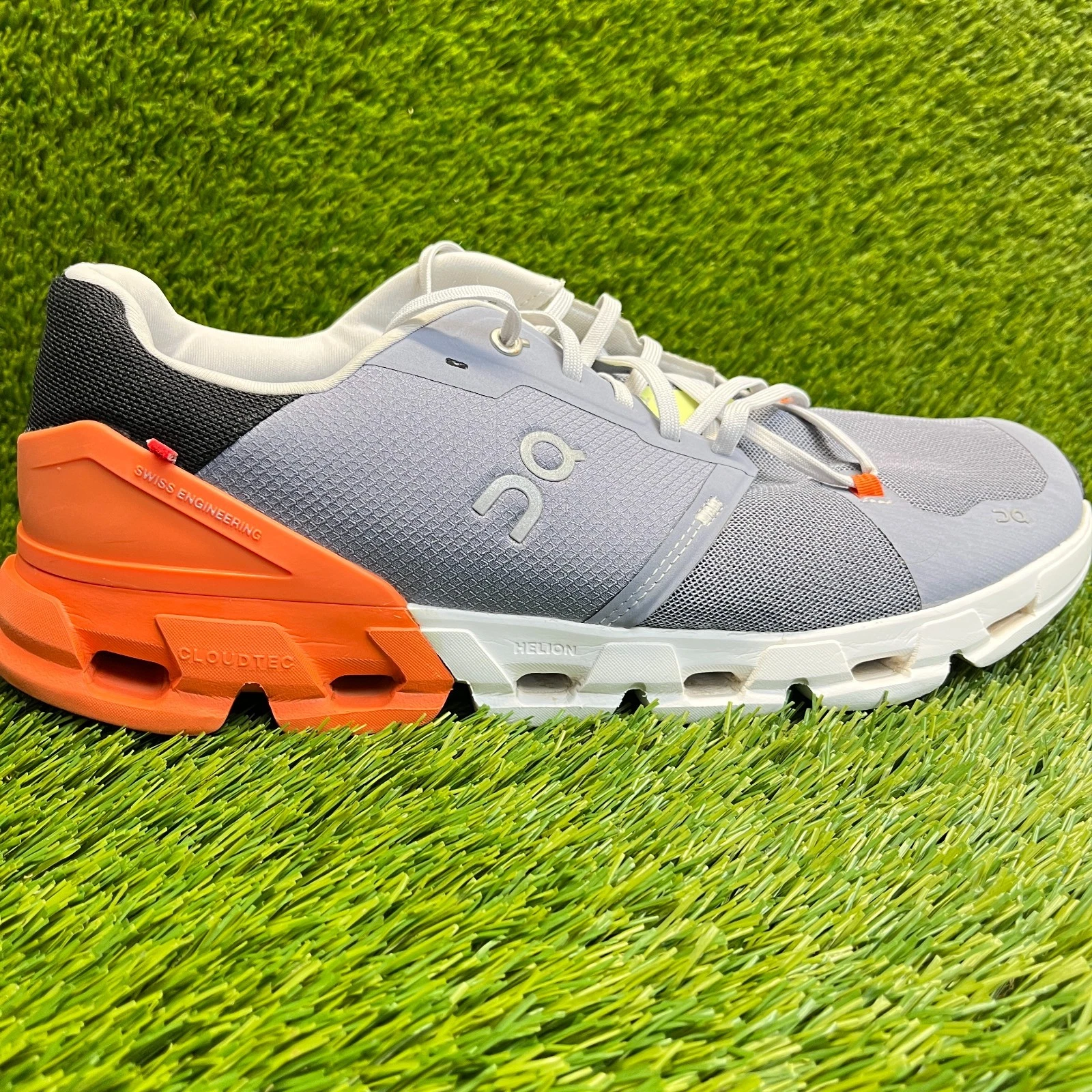 On Cloudflyer 4 Mens Size 13 Gray Orange Athletic Running Walking Shoes Sneakers