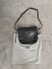 Francesco Biasia Black Leather Drawstring Shoulder / Cross Body Bag