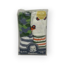 NEW Gerber Waterproof Pants Baby Toddler 12-18 Months 20-28 lbs. Design 4 Pack