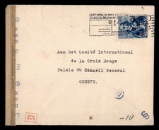 DR WHO 1944 NETHERLANDS HAARLEM SLOGAN WWII CENSORED TO SWITZERLAND w27929