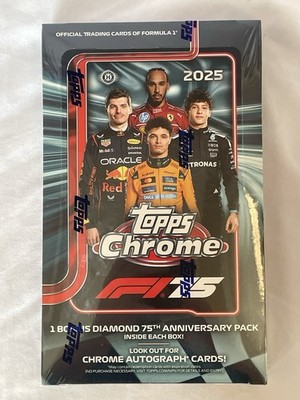 2025 Topps Chrome F1 Formula 1 Hobby Box Factory Sealed In Hand