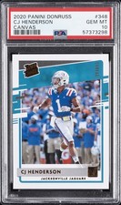 2020 PANINI DONRUSS CANVAS #348 CJ HENDERSON PSA 10