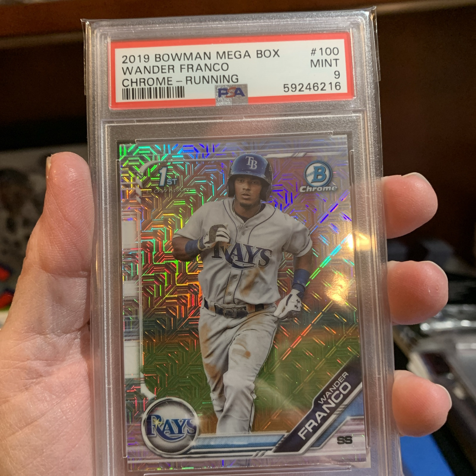 Wander Franco 2019 Bowman Chrome Prospects Running Mega Box #BCP100 PSA 9