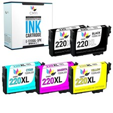 5-Pack CMYi Replacement 220XL Ink Cartridges Fits Epson Expression XP-320 XP-420