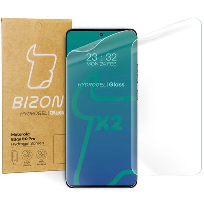 Displayschutzfolie für Motorola Edge 50 Pro Bizon Handy Film 2 Stück