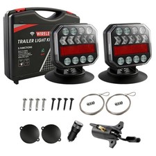 Wireless Trailer Lights, Adjustable Magnetic LED Tow Light with Side Lights, ...