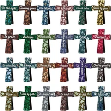 48 Pcs Cross Magnetic Bible Verse Bookmarks Christian Gift Marble Style
