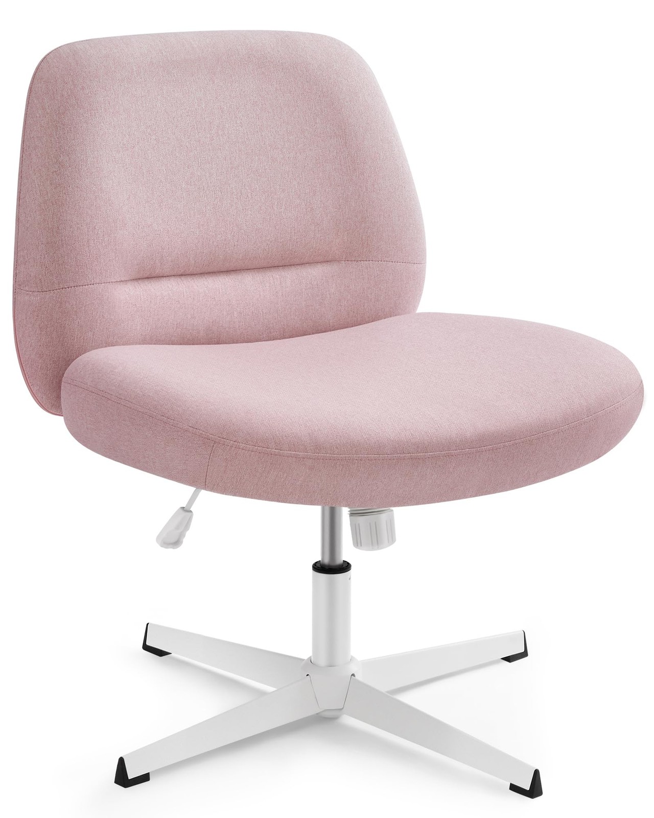 Кресло SONGMICS Crisss Cross без колесиков, широкое, без подлокотников OBG046R03 - Желто-розовый