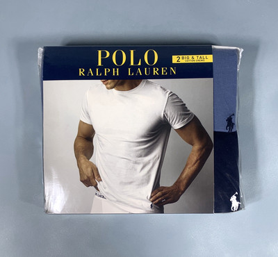 Polo Ralph Lauren Big & Tall 2 Cotton Crew Blue T-Shirts LXCNP2-AOD Men's 4X