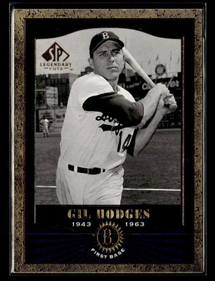 #ad #ad 2001 SP Legendary Cuts #28 Gil Hodges Card Brooklyn Dodgers $1.59