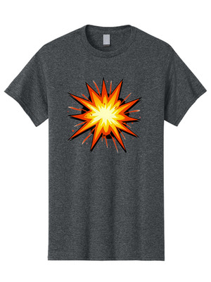 Comic-Book-Explosion-1 Mens Graphic Tee, 100% Cotton, Casual Summer Wear