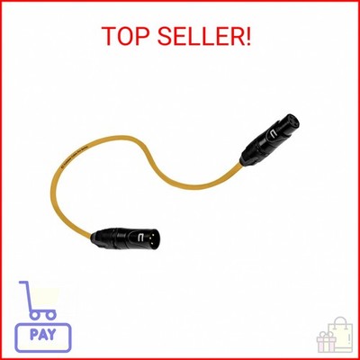 Balanced XLR Cable Male to Female - 6 Feet Yellow - Pro 3-Pin Microphone Connect
