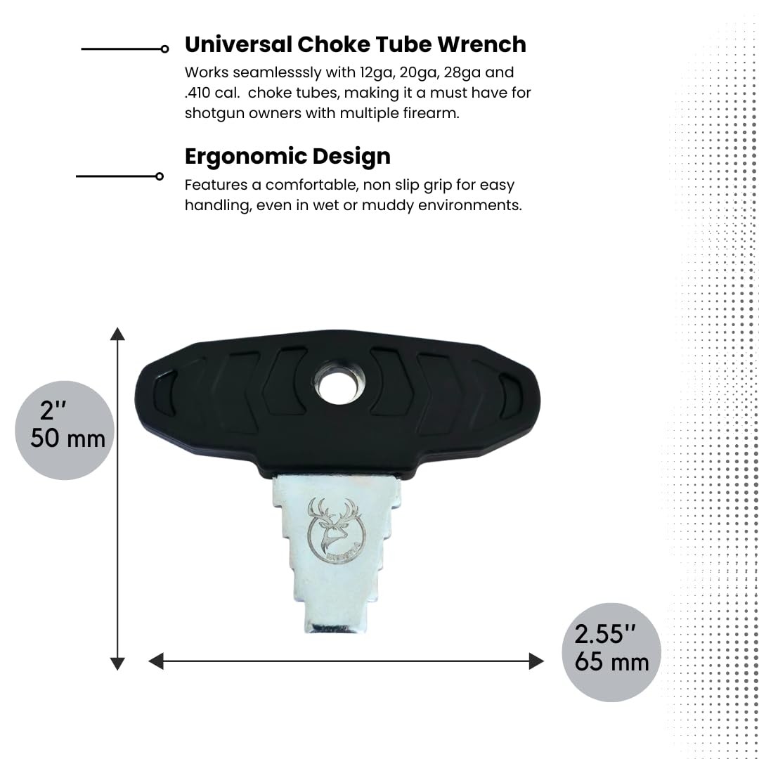 ™ Universal Choke Tube Wrench, Universal Fit for 12ga, 16ga, 20ga, 28ga & .41...