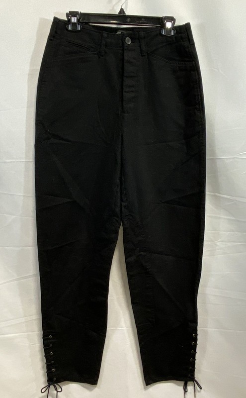 Banana Republic Women's Black Cotton Lace-Up High Rise Pants Sz 6 Long NWT
