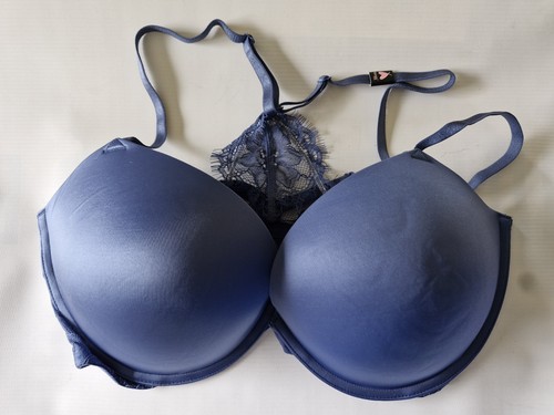 BNWT Victoria's Secret Very Sexy Push Up Padded Blue Bra UK 38DD Underwired - Picture 2 of 14