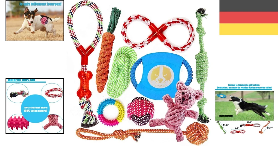 Hundespielzeug, Welpenspielzeug, Kauspielzeug, Kau-Spielzeug, interaktiv, Bau... - Bild 2 von 4