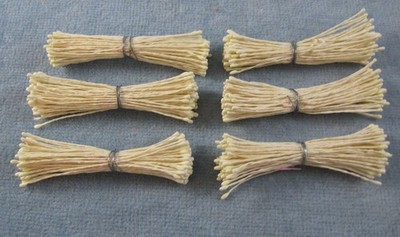 Vtg Stamens-6 Tiny White Tip -Double Headed-Floral Craft-65 piece Bundles*   L