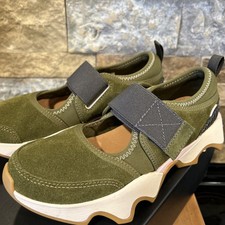 Sorel Women's Kinetic Impact II Mary Jane Sneaker in the Utility Green/Gum New
