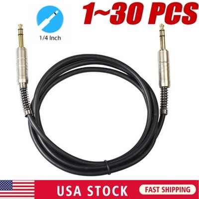 6ft NOISELESS Electric Guitar Bass Cable Pedal AMP Cord 1/4'' USA KEYBOARD