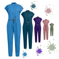 NiaaHinn Unisex Medical Coveralls - Short Sleeve Utility Work Jumpsuit