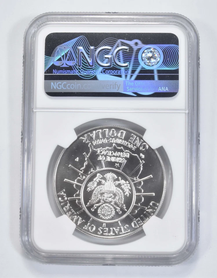 MS70 1991 P Mount Rushmore $1 Commemorative Silver Dollar NGC *0762 - Image 2 of 4