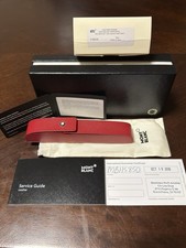 Montblanc Sartorial Red Leather Hard Shell 1 Pen Pouch Case Sleeve