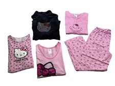VTG Sanrio Hello Kitty Apparel Lot Women  s Size LG/M Zip Up/PJ Set 2 Shirts Y2K