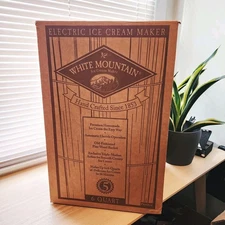 VTG Rival White Mountain 6QT Electric Ice Cream Freezer Maker Model F69206 -READ